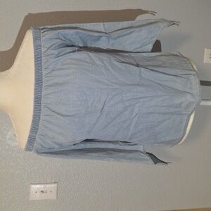 Endless Love Off The Shoulder Top Blouse Women's Size Medium 100% Cotton Light B